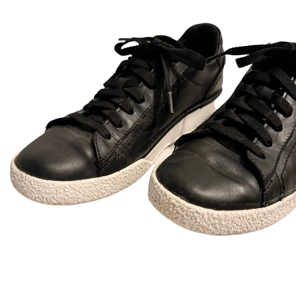 Clarks Black Leather Sneakers Size 9